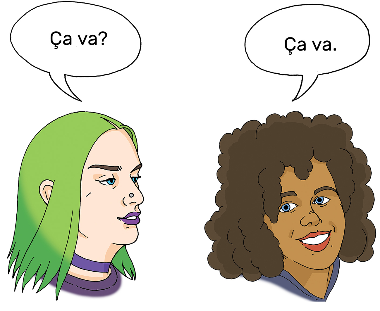Ana razmjenjuje uobičajeni francuski 