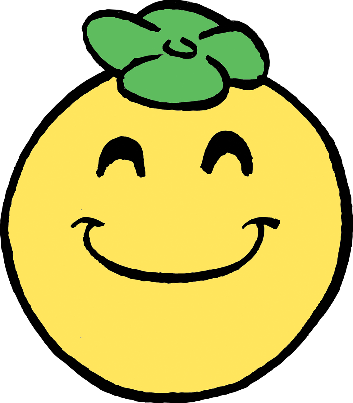 Nasmiješeni žuti emoticon. 