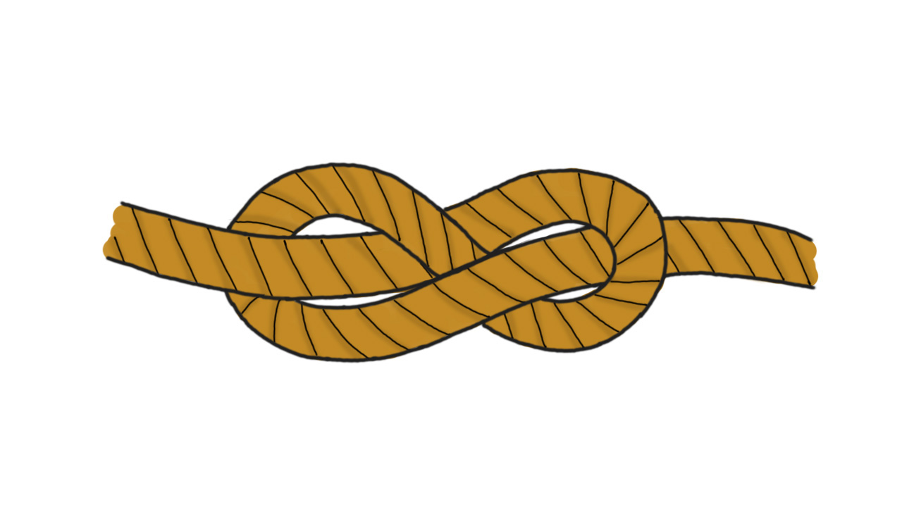 Ilustracija čvora od užeta.