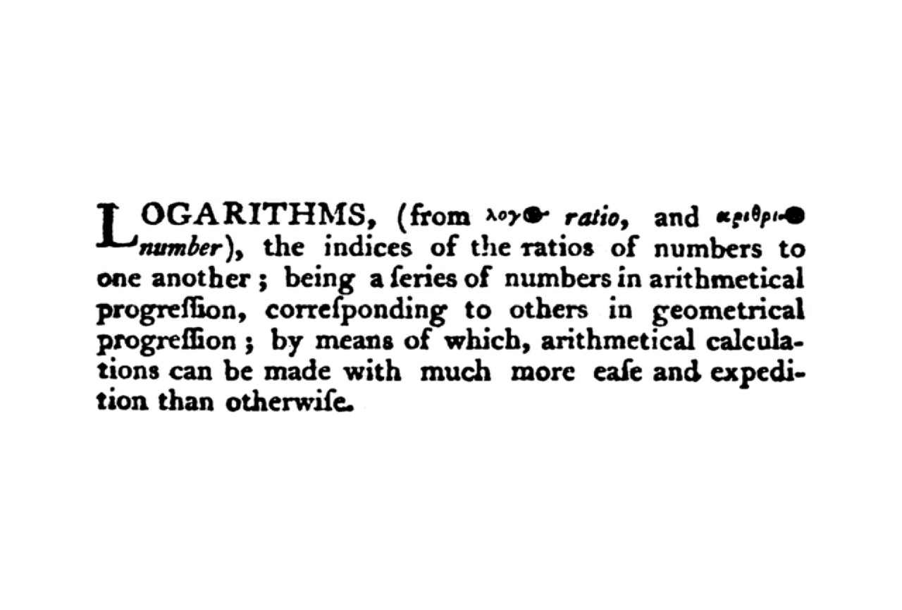 Definicija logaritma iz 1797. godine