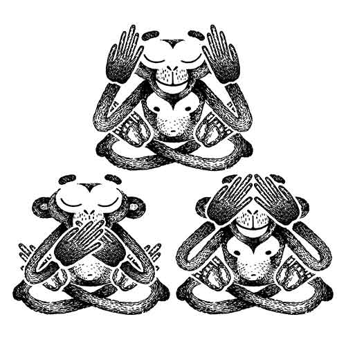 Tri mudra majmuna.
