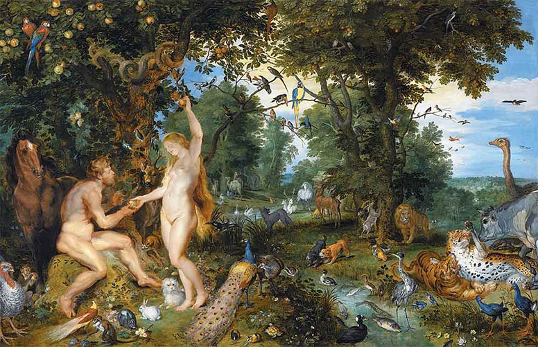Rajski vrt i pad čovjeka (Rubens i Brueghel Stariji, 1615.).
