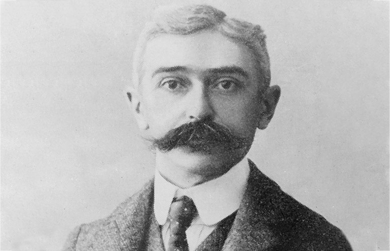 Na slici je baron Pierre de Coubertin.