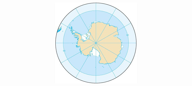 Karta koja prikazuje sjeverni ocean