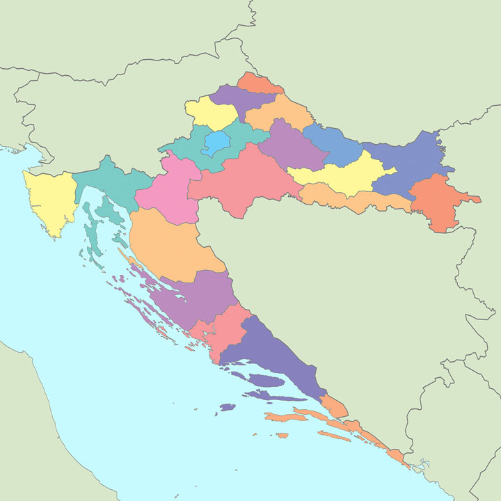 županijska karta RH