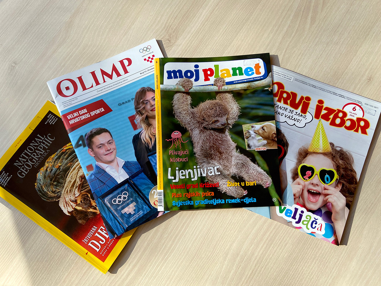 Primjeri časopisa - National Geographic, Olimp, Moj planet, Prvi izbor...