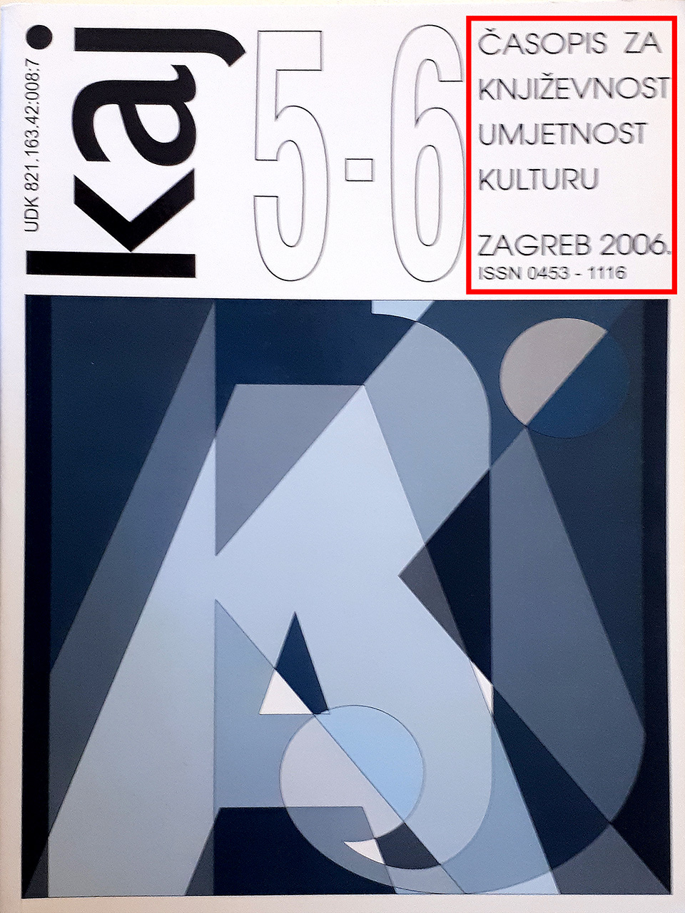 Naslovnica časopisa KAJ iz 2006. 