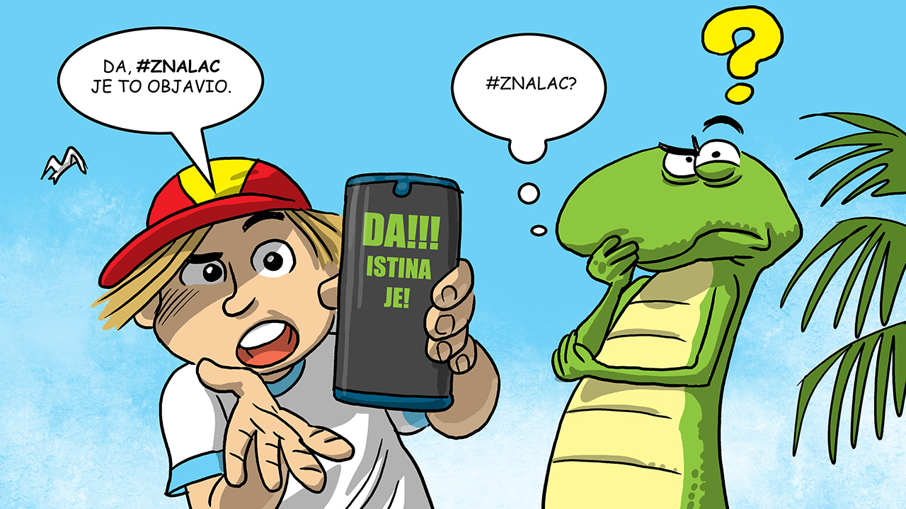 Dječak se ne da razuvjeriti i uvjeren je da je njegov izvor s Instagrama vjerodostojan. 