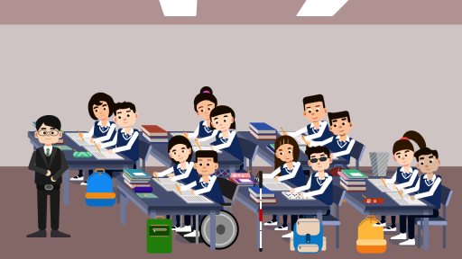 A classroom in South Korea