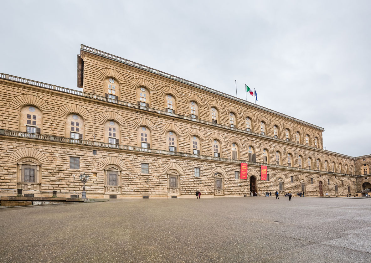 Slika prikazuje Palazzo Pitti u Firenci.