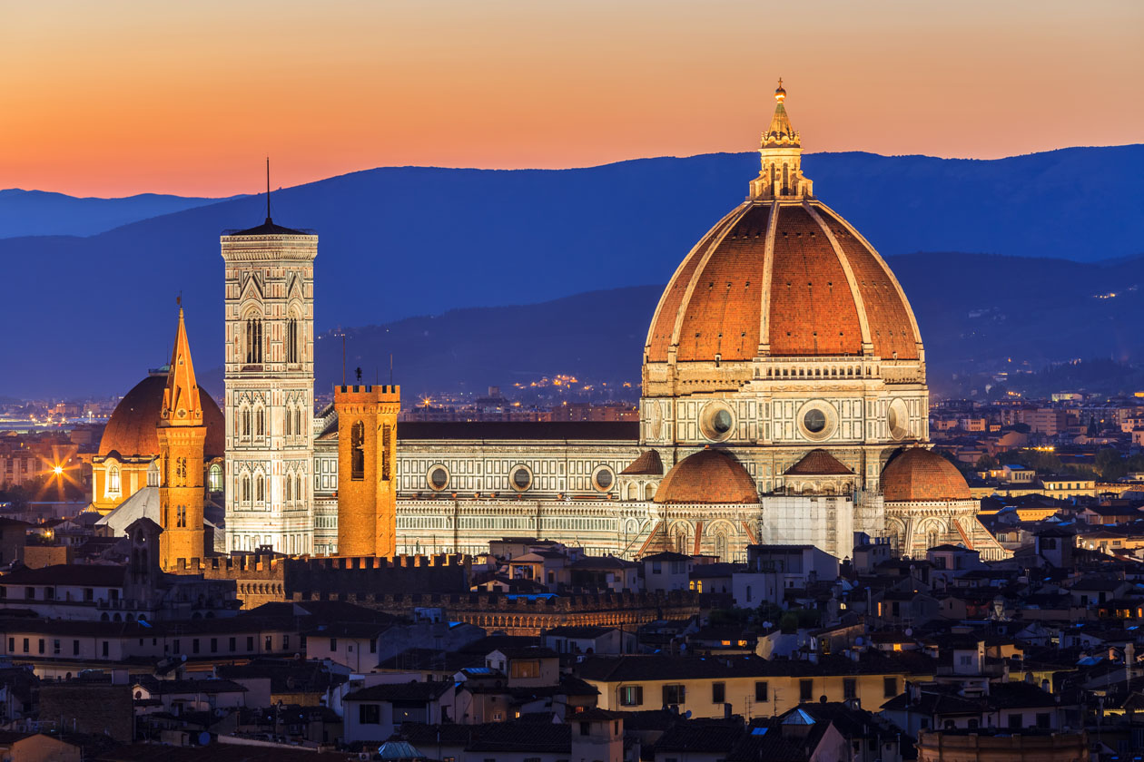 Slika prikazuje katedralu Santa Maria del Fiore u Firenci.