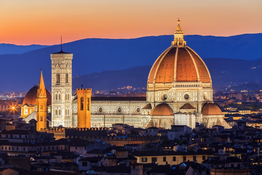 Slika prikazuje katedralu Santa Maria del Fiore u Firenci.