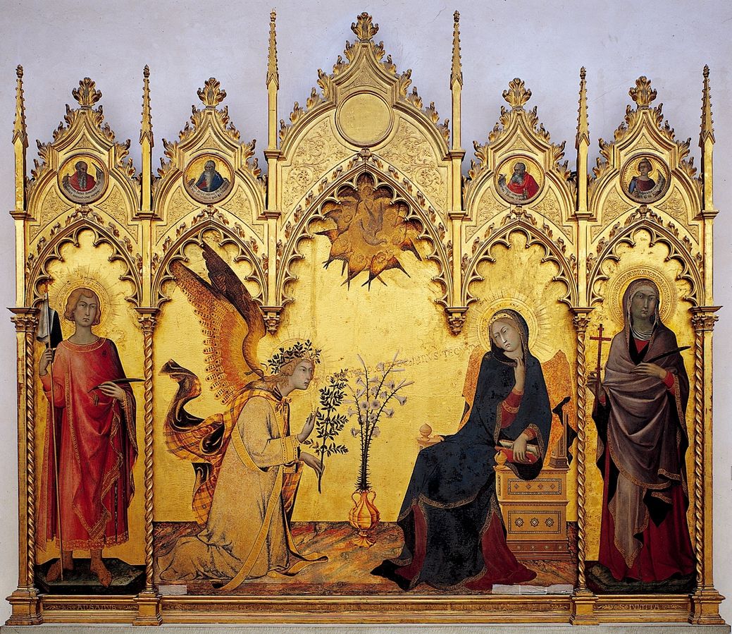 Simone Martini, Navještenje s dva svetca, 1333.