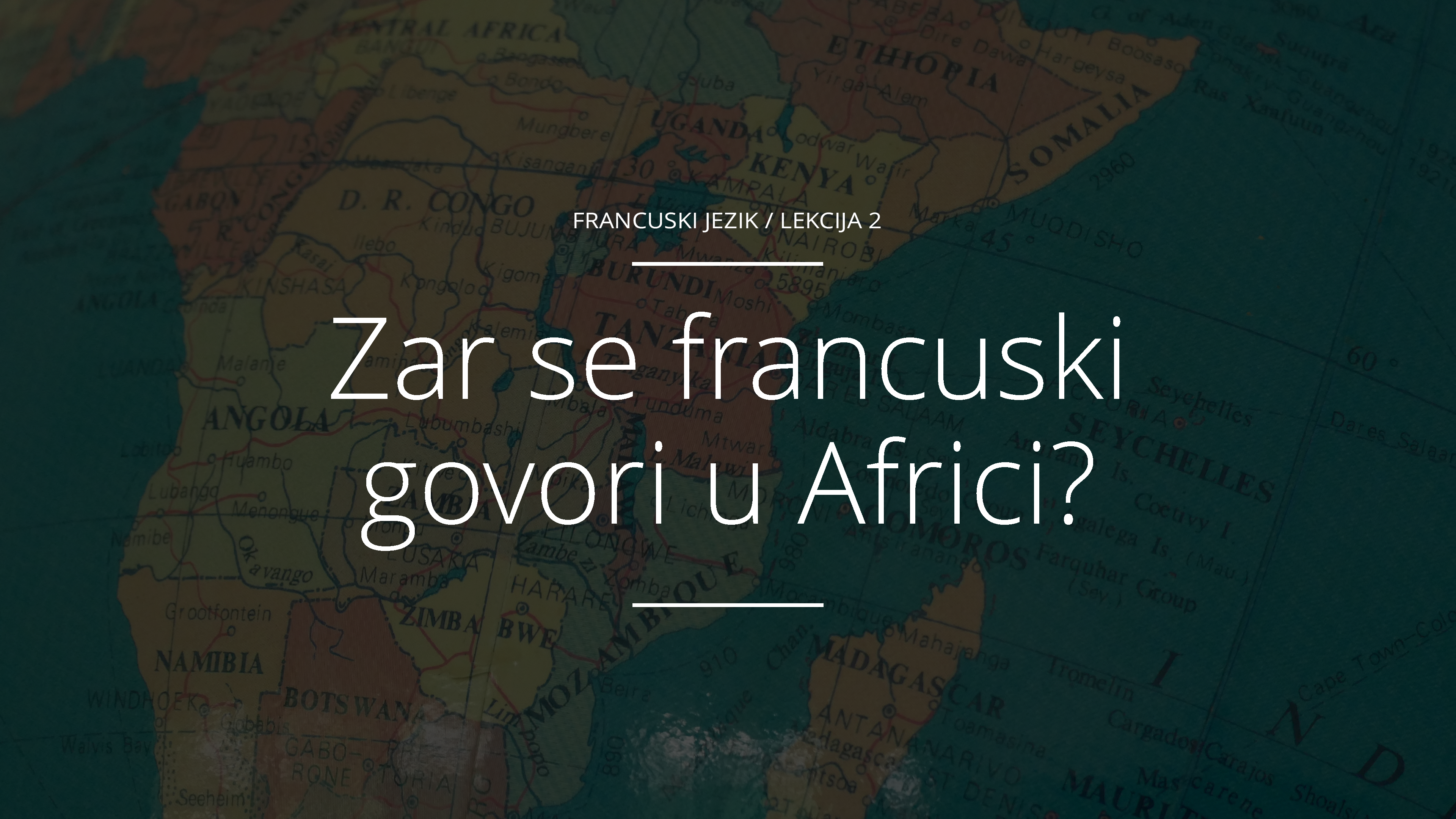 Zar se francuski govori u Africi?