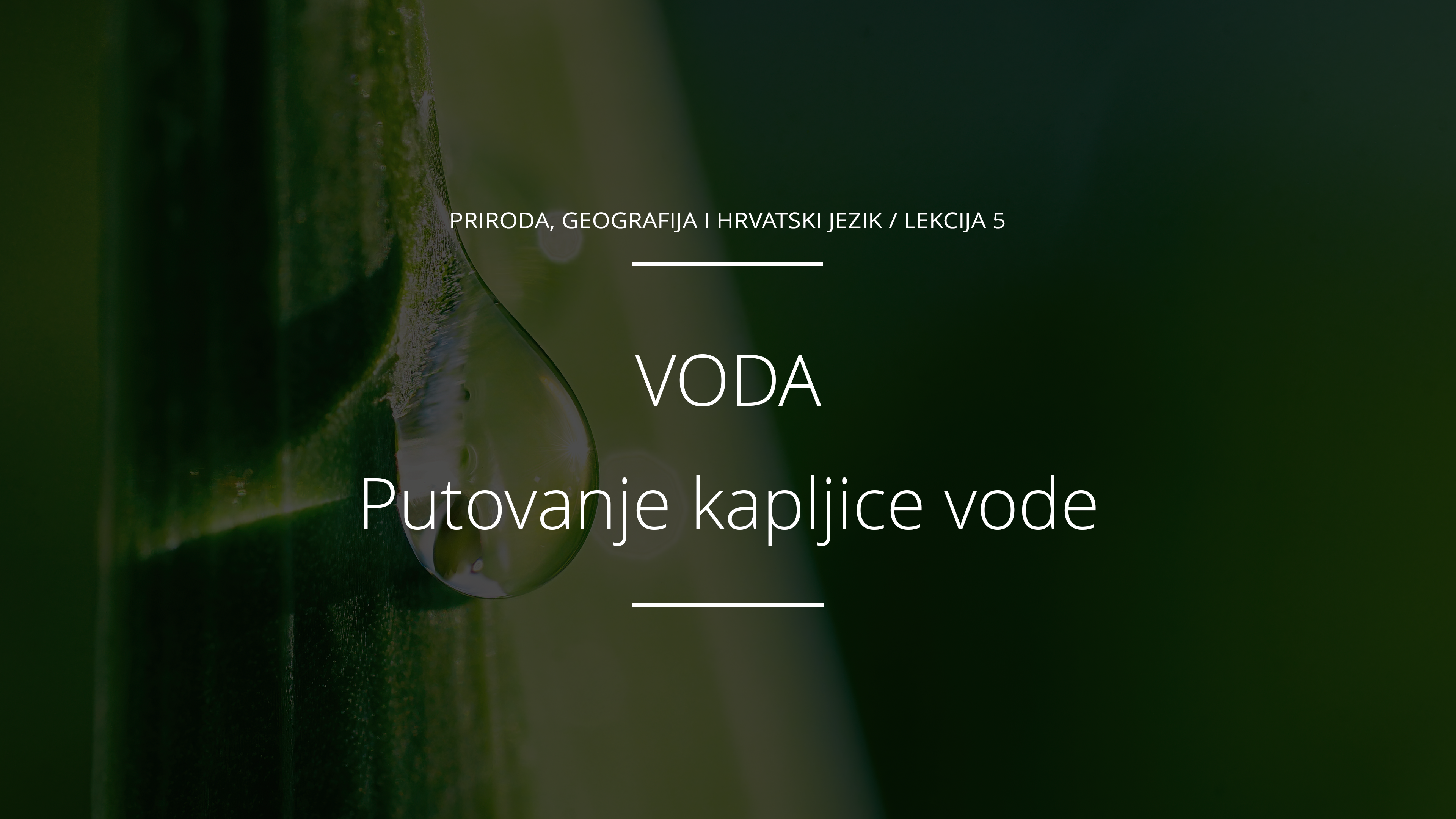 Putovanje kapljice vode