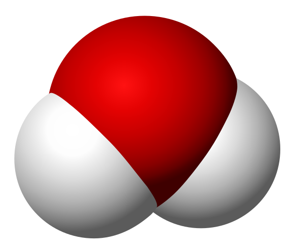 Kalotni model molekule vode