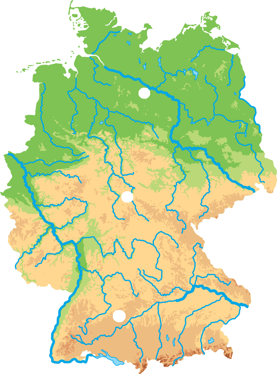 Njemačka reljef karta