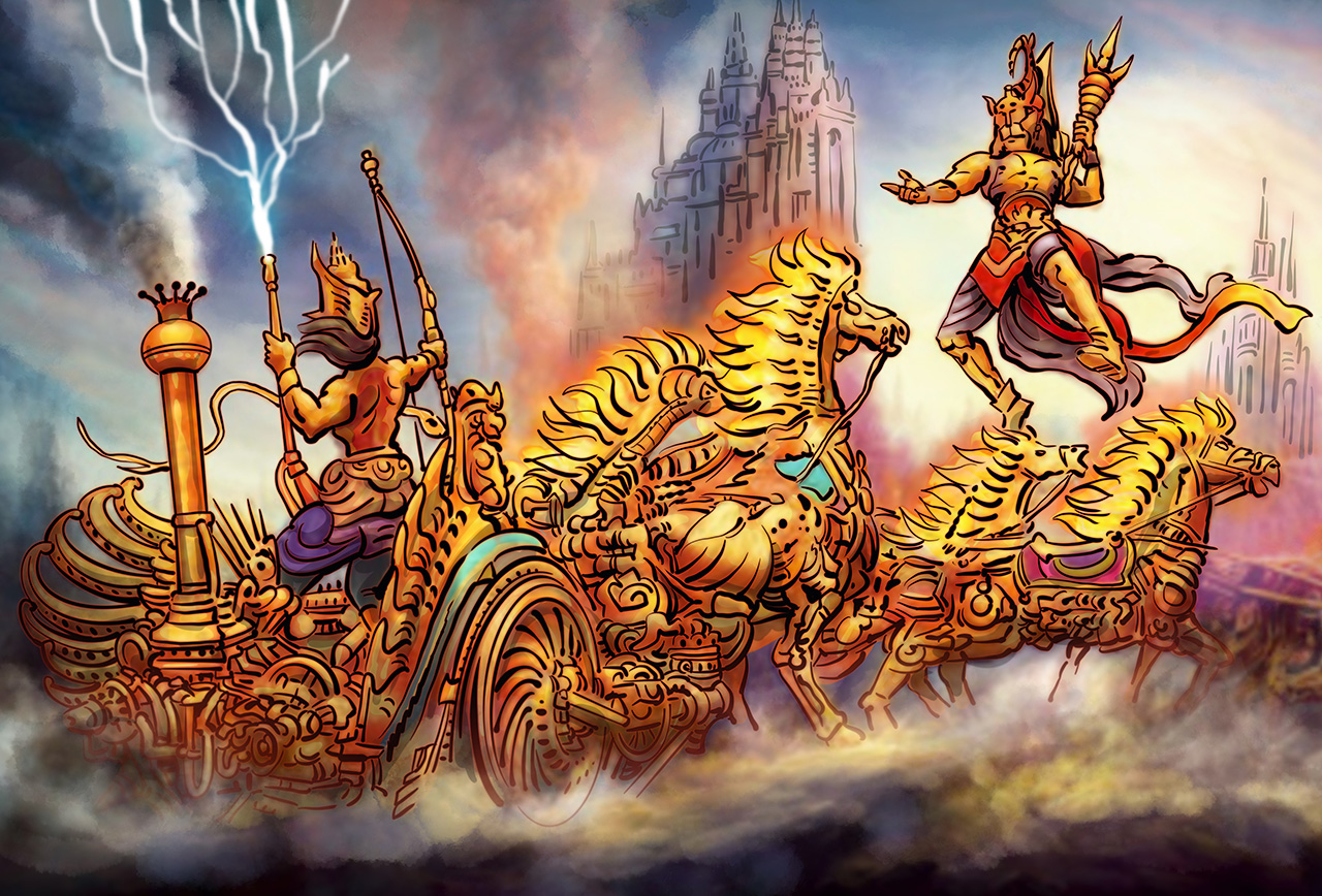 Bitka iz indijske epopeje Mahabharata.