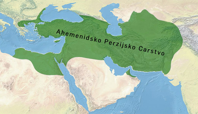 Ahemenidsko Perzijsko Carstvo u najvećem opsegu, oko 480. g. pr. Kr.