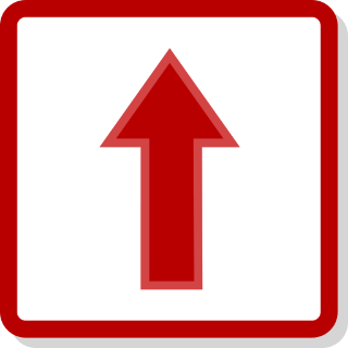 Sign pointing straight