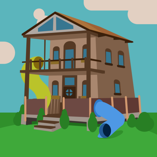 House with slide