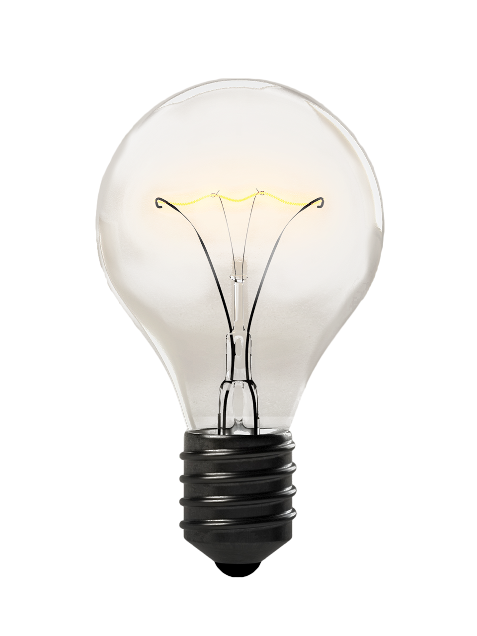 Žarulja sa žutom žarnom niti.