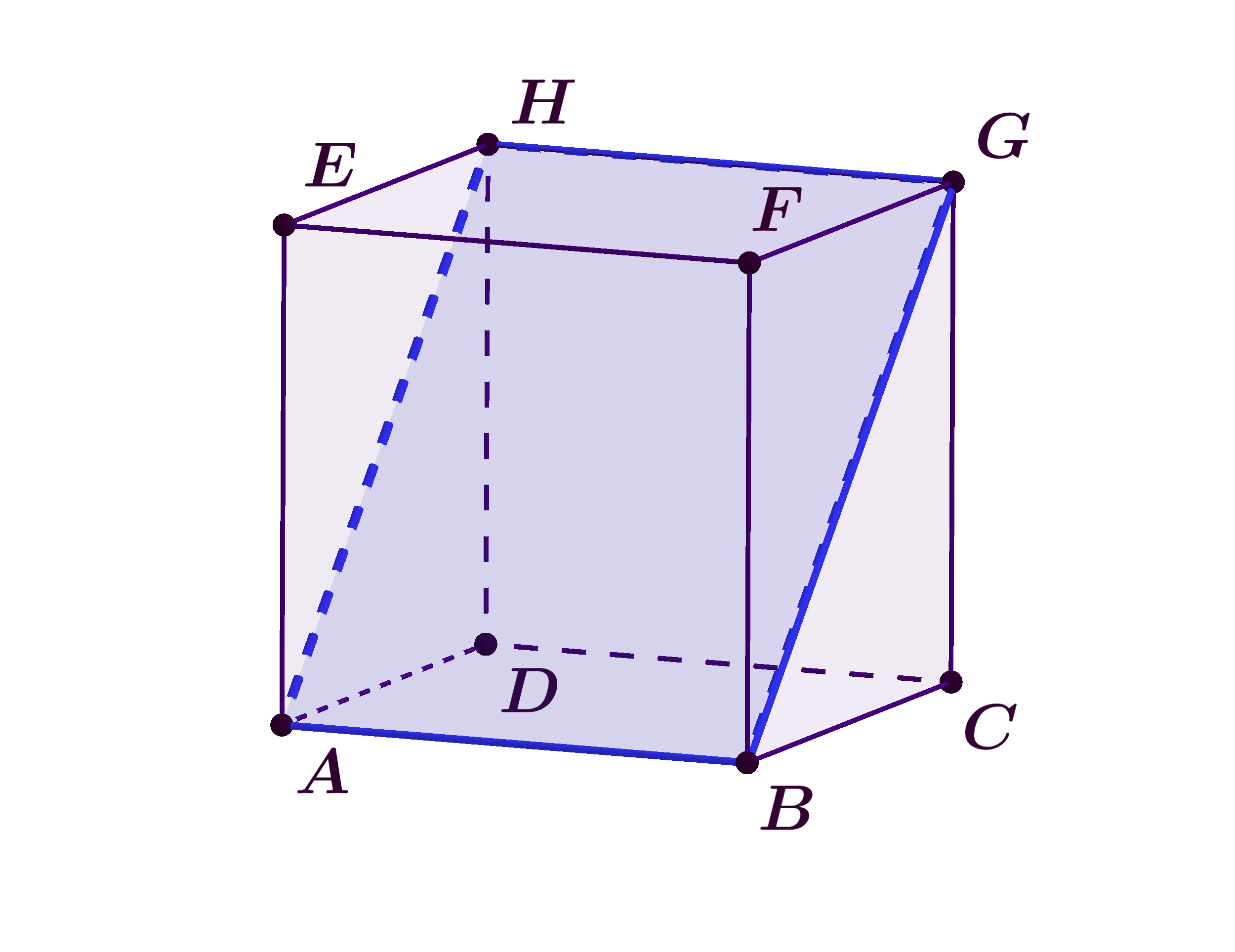 Presjek kocke ravninom ABGH