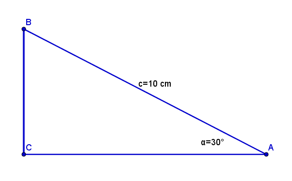 Pravokutni trokut - primjer 1