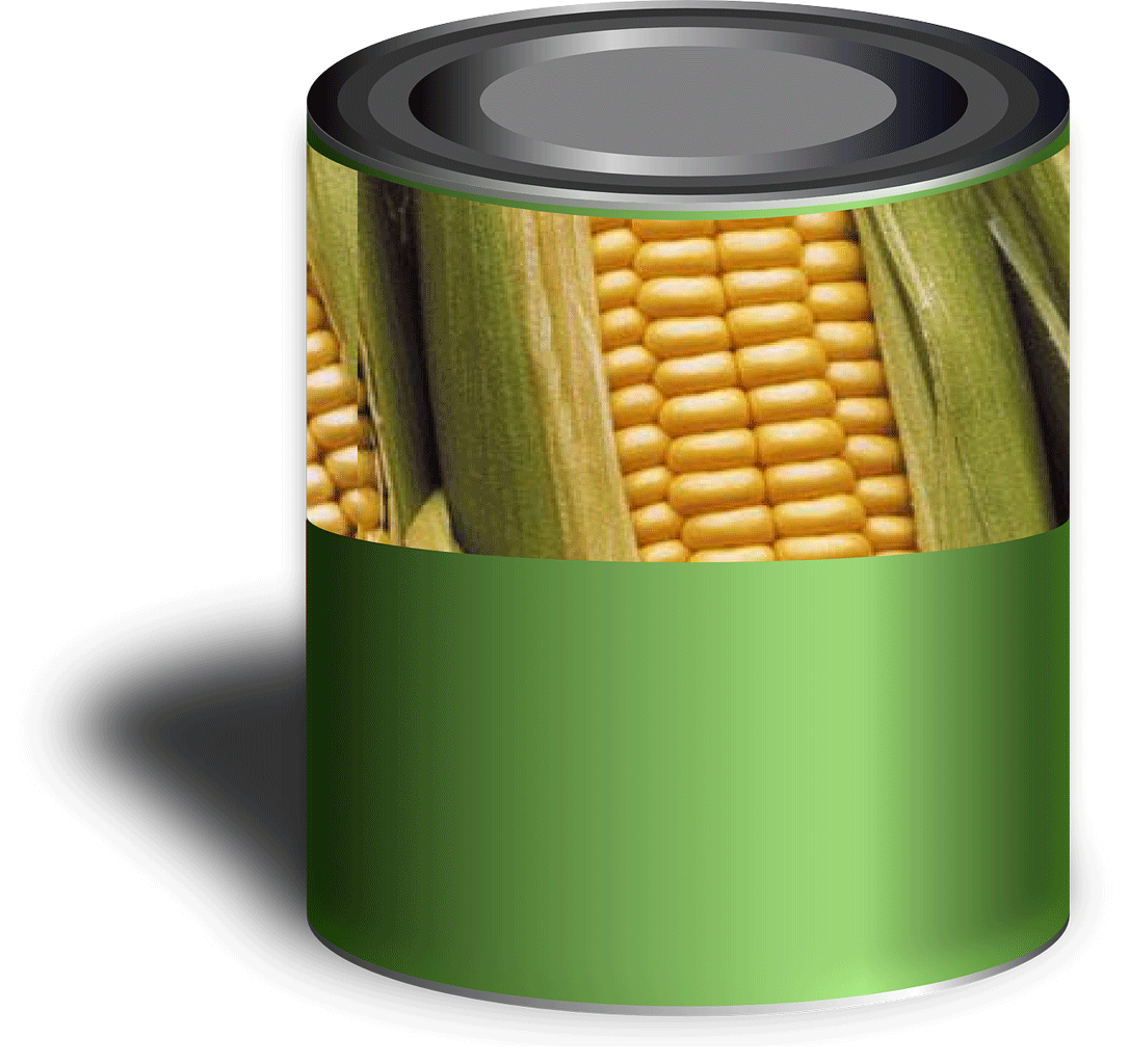 Slika prikazuje konzervu kukuruza.