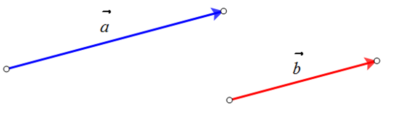 Na slici su kolinearni vektori iste orijentacije.