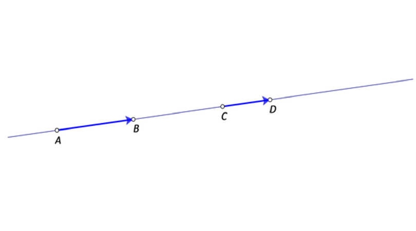 Na slici su vektori s istog pravca s istom orijentacijom.
