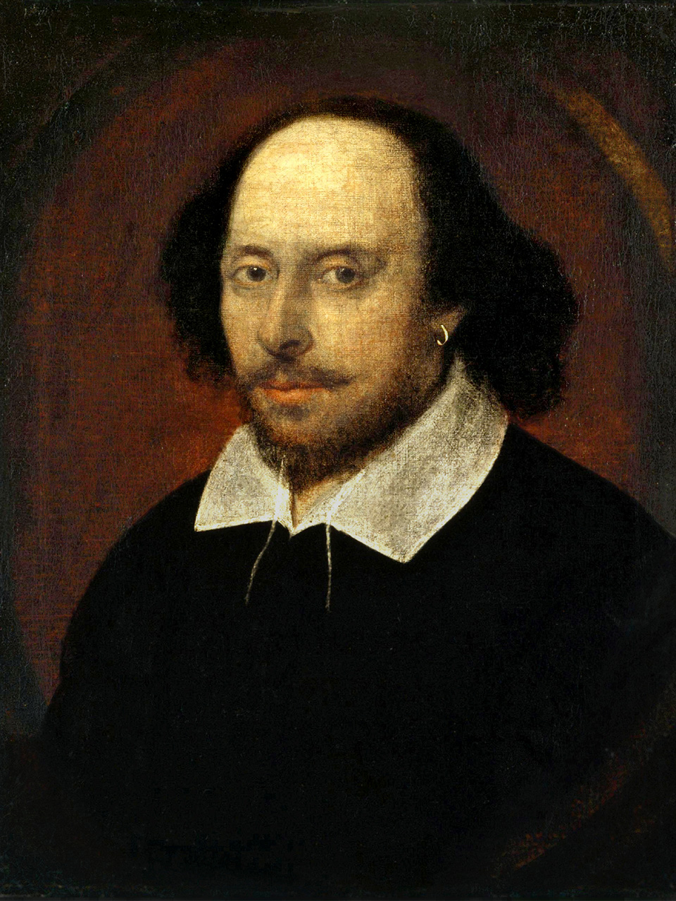 Portret Williama Shakespearea, najvećeg engleskog dramatičara. 