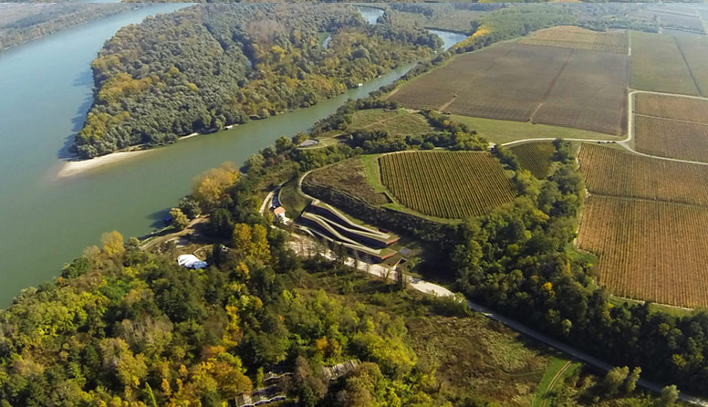Zračna fotografija arheološkog lokaliteta Vučedol
